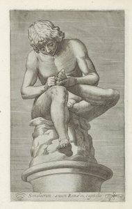 Sculpture of a boy with a thorn in his foot by Anonymous