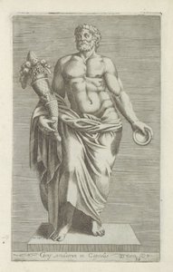 Sculpture of a Man with a Cornucopia by Anonymous