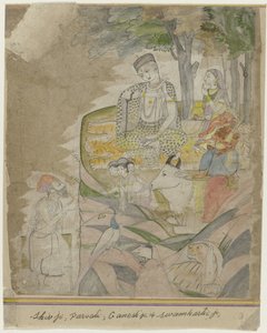 Shiva and Parvati on Mountain