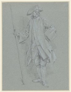 Standing Man with Hat by Anonymous