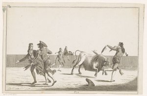 Bull Challenged with Banderillas (Collection of the Main Maneuvers of a Bullfight) by Anonymous