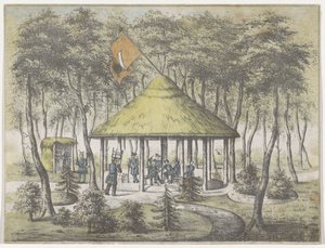 Temple and Garden in Boekel, 1831 by Anonymous