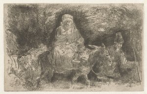 The Flight into Egypt Crossing a Brook by Anonymous