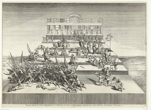 Theatrical Performance on War and Peace; Entry of Ferdinand into Ghent in 1635 by Anonymous