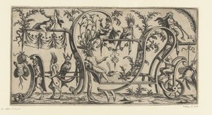 Triumphal Chariot with River God Pulled by Two Satyrs (Triumphal Chariots of Grotesques and Cartouches) by Anonymous