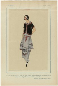 Très Parisien, 1923, No 6: 8. Young Girl. - Dress in Algerian Veil... by Anonymous