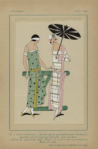 Très Parisien, 1923, No 7: 17.- HOT DAYS. - 1. Cotton Voile Dress...
