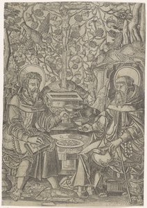 Two Saints with Christ as Fons Vitae