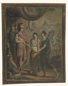 Two Young Men Presented to a Commander by Anonymous