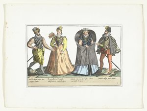Two Men and Two Women Dressed According to the Fashion in the Netherlands, ca. 1580
