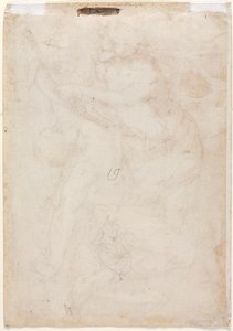 Two Sketches of a Mother and Child (verso) by Anonymous