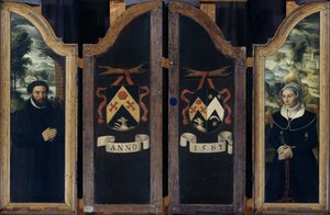 Two Wings of a Triptych with the Portraits of Julien de Brouckere and his Wife Elisabeth Canneel by Anonymous