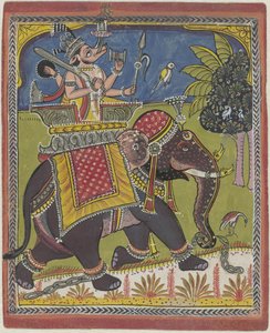 Varaha (Vishnu as Boar) Riding an Elephant by Anonymous