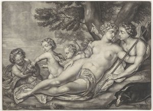 Venus Prevents Adonis from Hunting by Anonymous