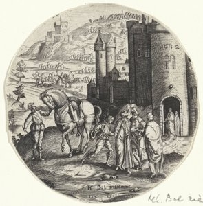 Prodigal Son Bids Farewell to His Father by Anonymous