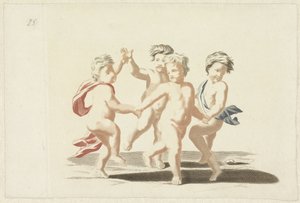 Four Dancing Putti
