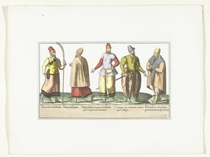 Five Sailors Dressed in the Fashion of the Netherlands and Brittany, ca. 1580