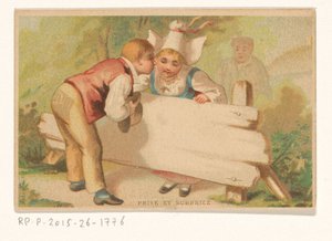 Business Card of Widow Joseph van Ishoven, Bookseller in Antwerp