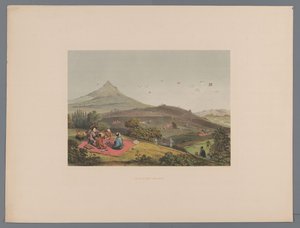 Kite Fights in a Japanese Hill Landscape (Kite Fight) (Souvenir of Japan Views from Nature with Text by Count de Lijnden) by Anonymous