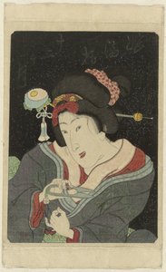 Woman Cutting Her Nails (Musume Juni Kagetsu) (Imayo Juni Kagetsu no Uchi) by Anonymous