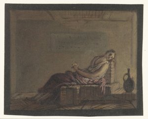 Woman Sitting on Her Bed in a Cell by Anonymous