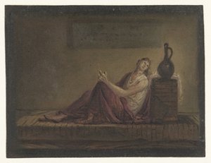 Woman Sitting on Her Bed in a Cell by Anonymous