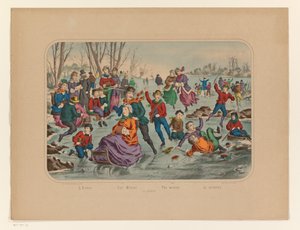 Winter Landscape with Skaters by Anonymous