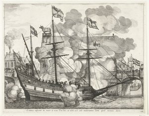 Sailing Ship, to the Right; Entry of Ferdinand into Ghent in 1635 (No. 38) by Anonymous