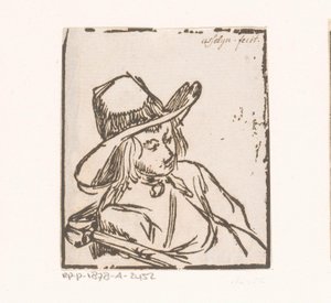 Seated Man with a Hat by Anonymous