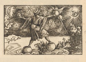 Sun and Moon and a Man Balancing the Four Elements by Anonymous