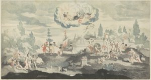 Sun God Apollo Riding His Chariot Across the Sky