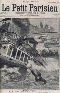 Accident in the Seine in Paris - The sinking of an Omnibus boat (Le Petit Parisien, 18/12/1898) by Anonymous Anonymous