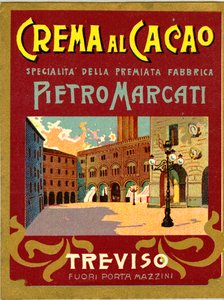Advertisement for cocoa cream Marcati from Treviso