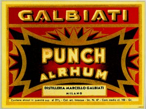 Advertisement for rum punch Marcello Galbiati
