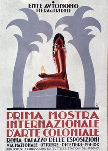 Advertising poster for First exhibition of colonial art by Anonymous Anonymous