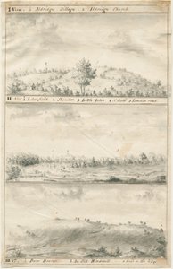 Aldridge Panoramic View: Sepia Drawing by Anonymous Anonymous