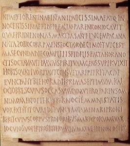 Catania inscriptions describing the method of administration of baptisms and funerary rites, beginning of the 4th century