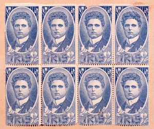 Commemorative stamps with portraits of Pietro Mascagni (1898) by Anonymous Anonymous