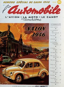 Cover of The automobile published on the occasion of the 1946 auto show. Private collection
