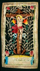 Crucifixion - Pious image with INRI inscription - Private collection by Anonymous Anonymous