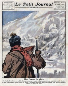 Discovery of the body of an explorer in the ice of Canada, disappeared for years. Illustration taken from 