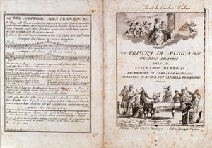 Double page from a handbook of musical theory by Vincenzo Panerai by Anonymous Anonymous