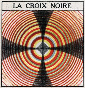 Double refraction: the black cross. Anonymous illustration of 1925. Private collection. by Anonymous Anonymous