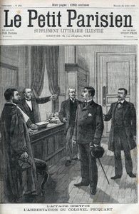 Dreyfus case, in 1898, the arrest of Lieutenant-Colonel Georges Picquart (1854-1914). In le petit Parisien of 1898