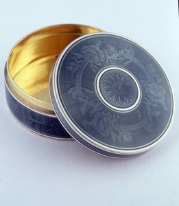 Enamel Box and Guilloché Gold Silver (ca. 1905, Aaron Collection, Paris) by Anonymous Anonymous