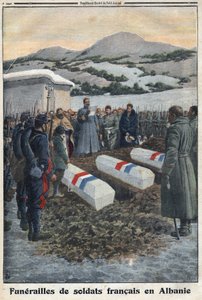 First World War 1914-1918. Funeral of French soldiers in Albania. In Le Petite Journal by Anonymous Anonymous