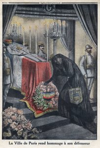 First World War 1914-1918. Tribute of the city of Paris to General Joseph Simon Gallieni (1849-1916) who defended the city. In 