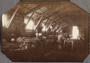 First World War 1914-1918: barracks of wounded French war soldiers in Couville, Lower Normandy, France. Anonymous photography May 1917.