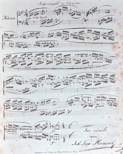 First page of piano method by J. N. Hummel (19th century)