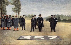 French aviation: The trace of air routes. Engraving. One of the newspaper 
